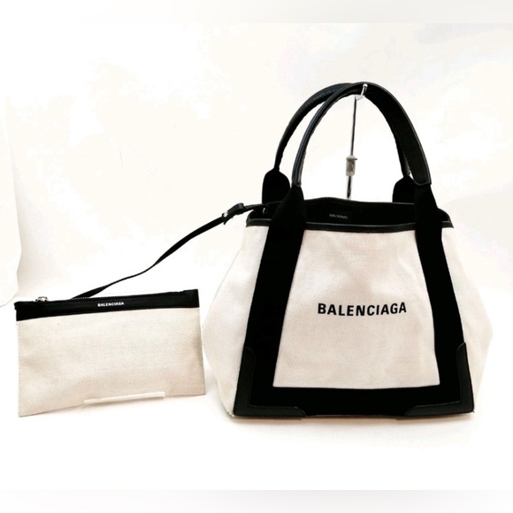 Balenciaga Handbags - Balenciaga White and Black Women's Bag Set and Dustbag